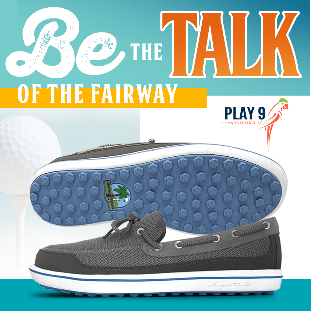 Margaritaville Men's Tap In Grey/Blue Golf Shoe - ZORIZ