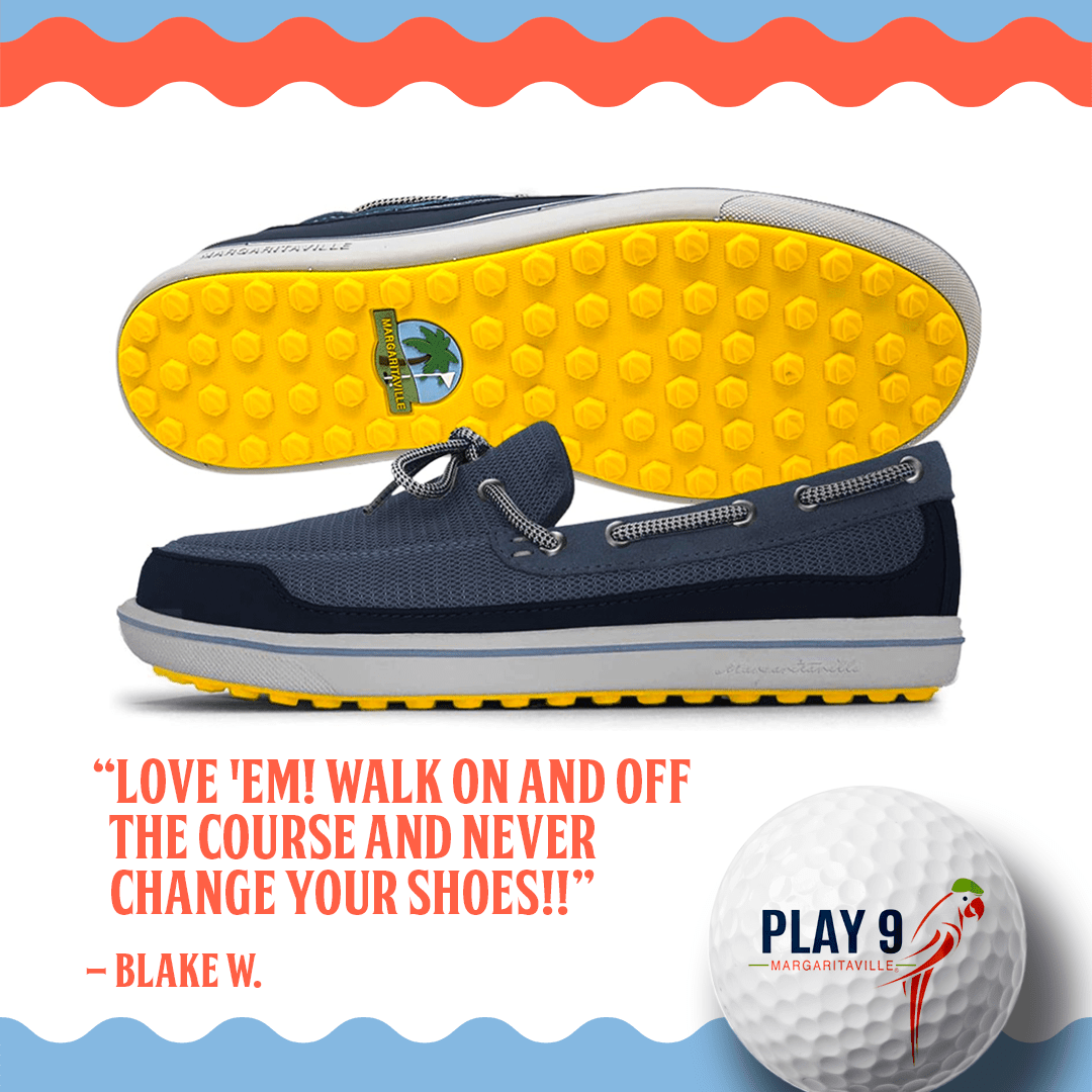 Margaritaville Men's Tap In Navy/Yellow Golf Shoe - ZORIZ