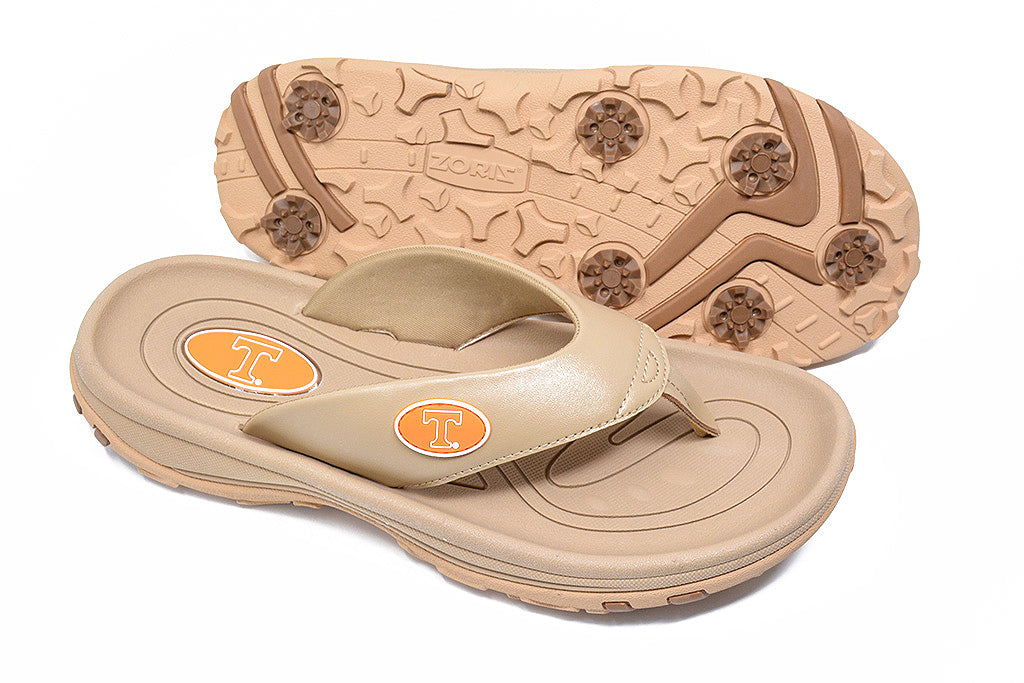 Tennessee VOLS golf sandal, zoriz golf flip flops, collegiate series golf shoes